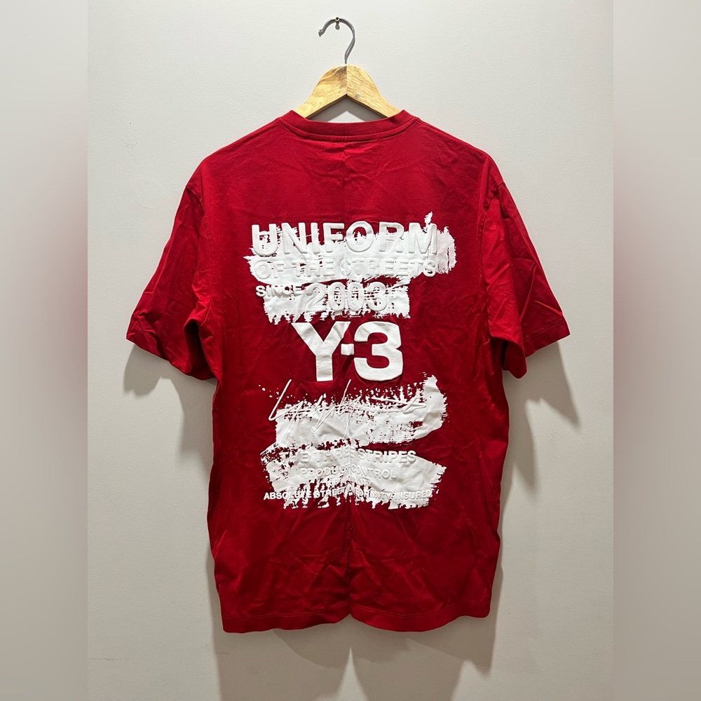 Y3 SS2025 Red Graphic Tee